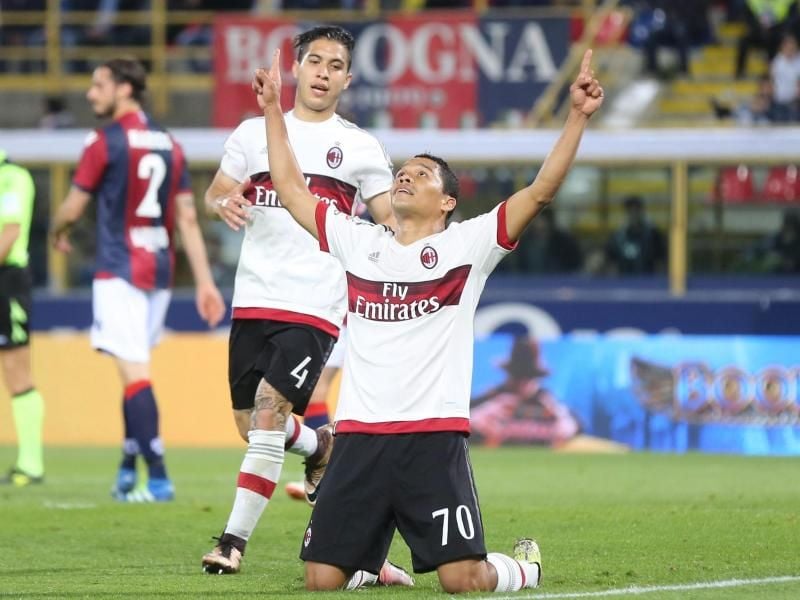 Carlos Bacca schoss den AC Mailand zum Sieg über Bologna. Foto: Giorgio Benvenuti