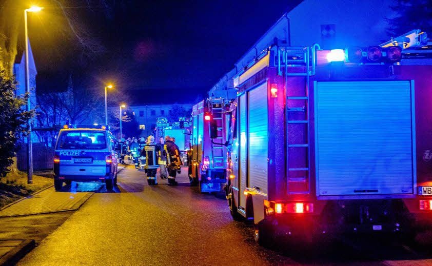 Einsatz in Gräfenhainichen. Die Wehren der Stadt rücken an.