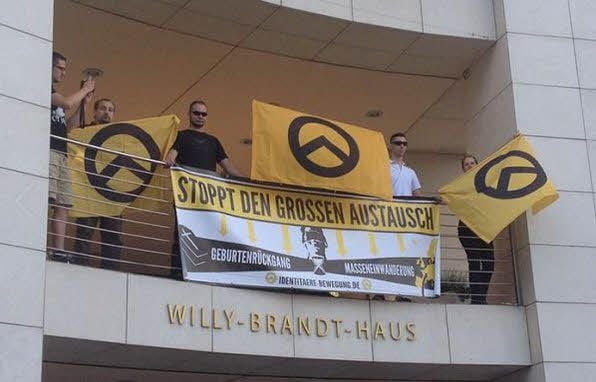 Im vergangenen Jahr besetzten Identitäre die SPD-Parteizentrale in Berlin.