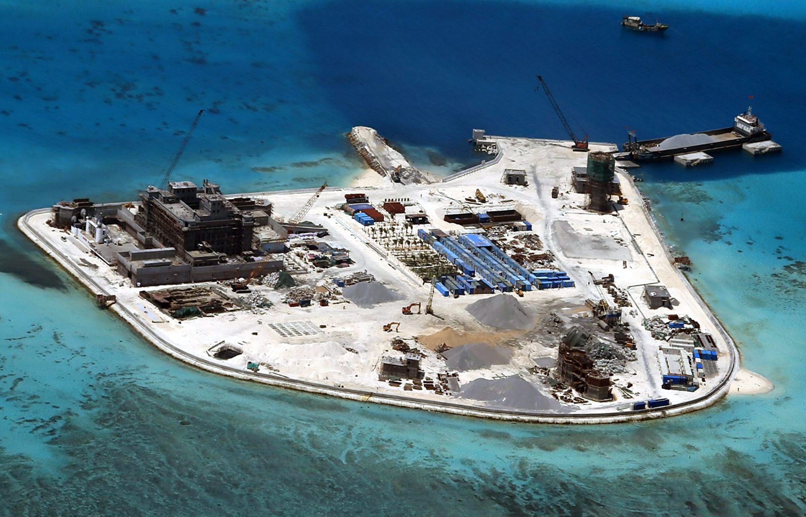 Die Insel Woody Island im südchinesischen Meer