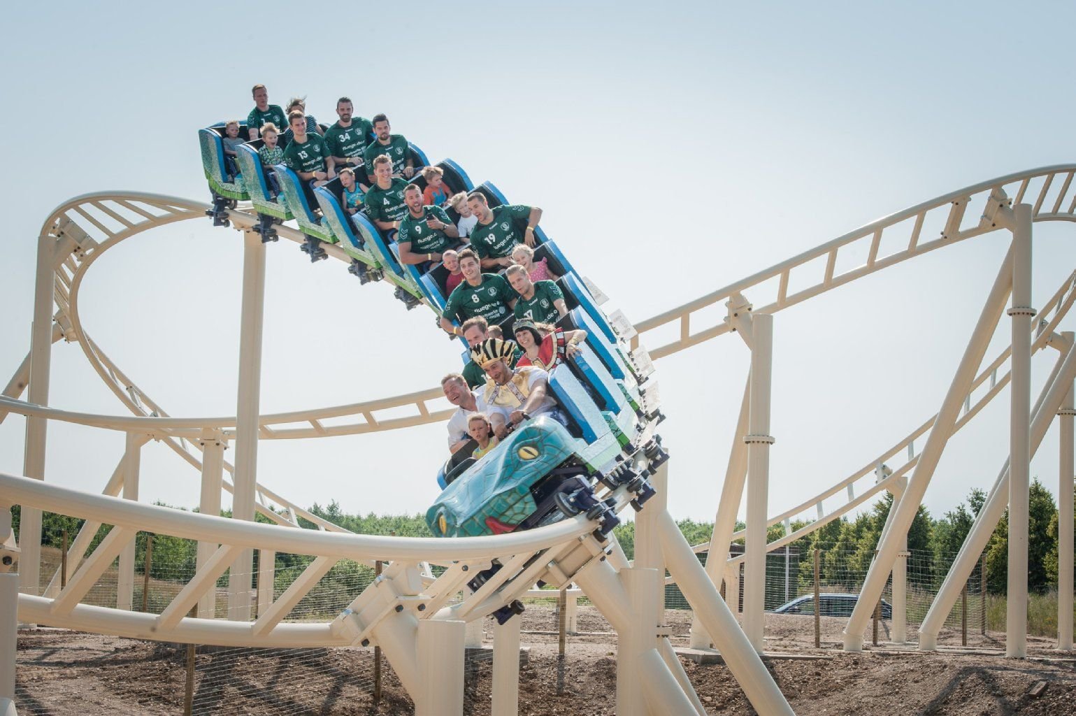 Achterbahn im Freizeitpark Belantis bei Leipzig