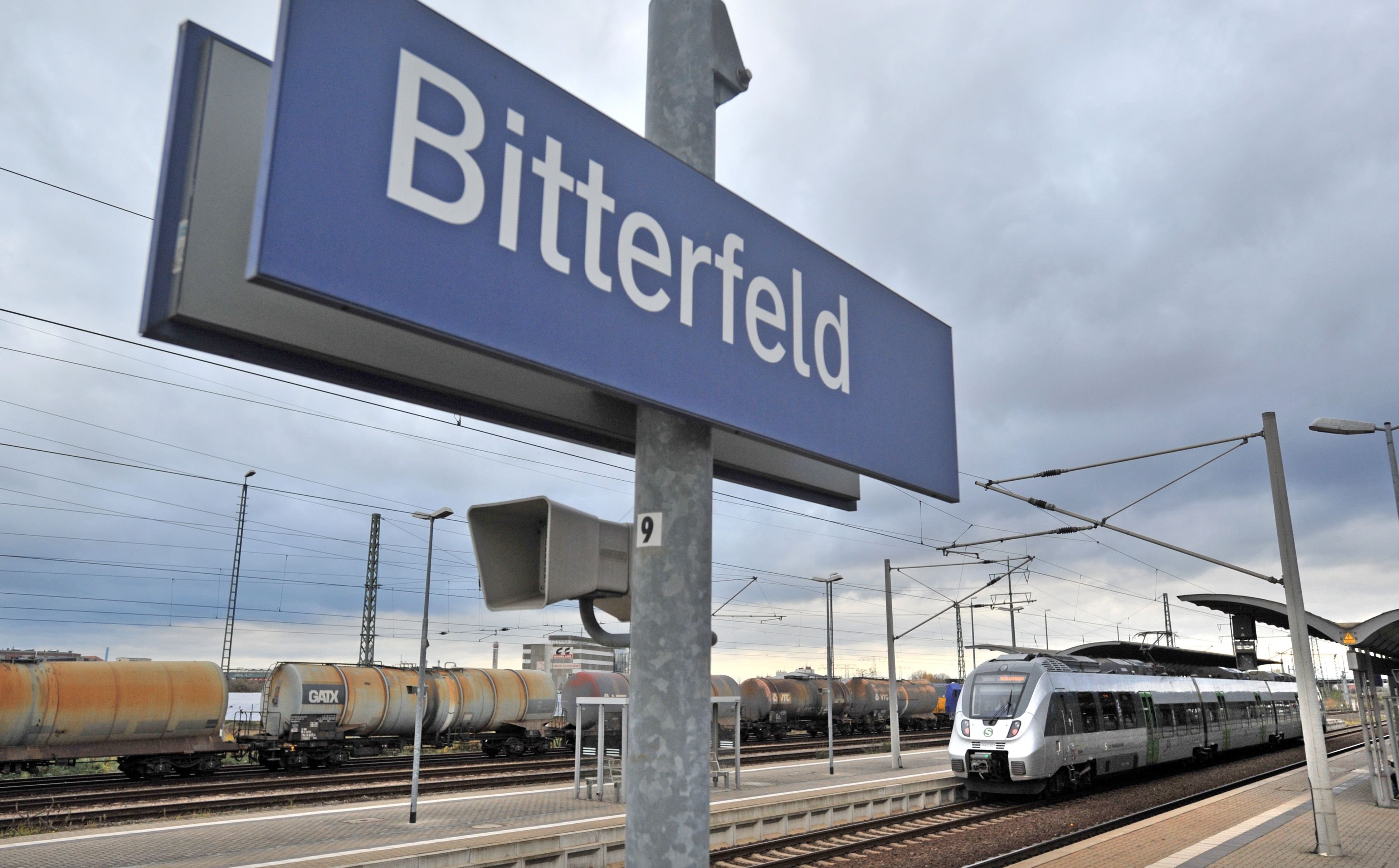 Der Bahnhof in Bitterfeld.