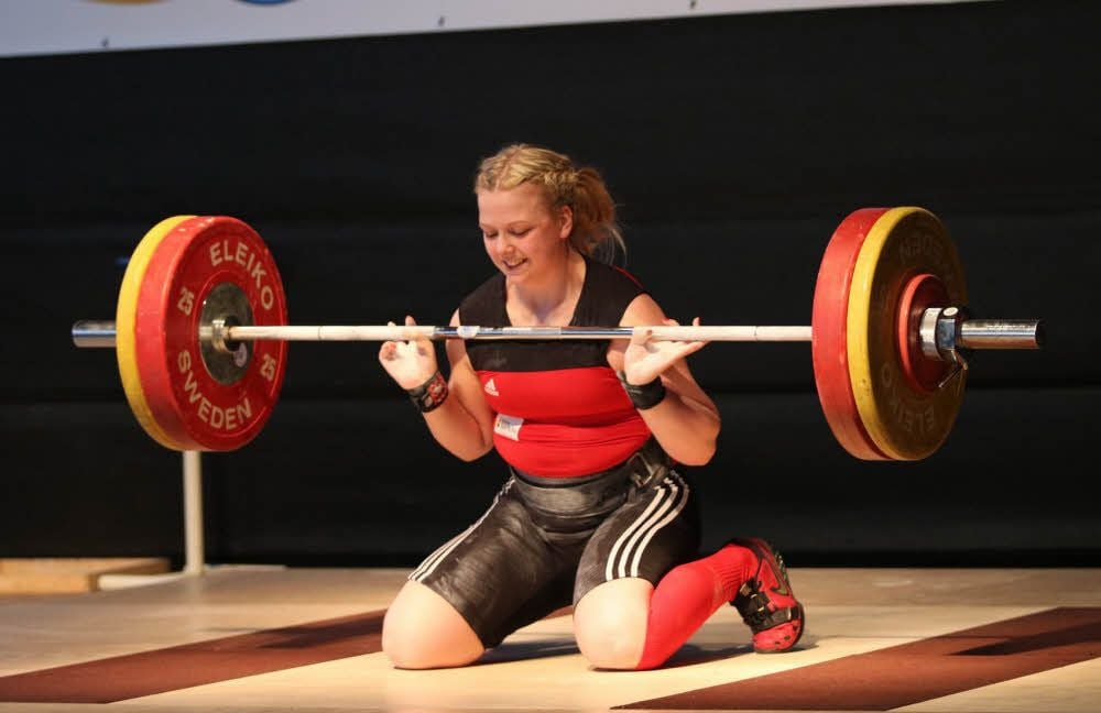 105 Kilogramm waren diesmal (noch) zu schwer für Annalena Gürtler. Die Sangerhäuserin nahm es gelassen.
