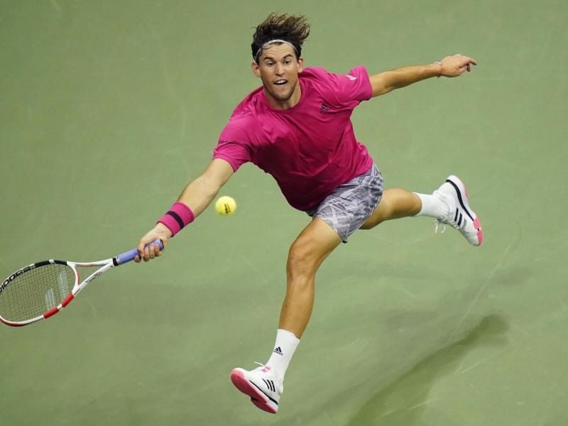 Dominic Thiem aus Österreich in Aktion. Foto: Frank Franklin II/AP/dpa