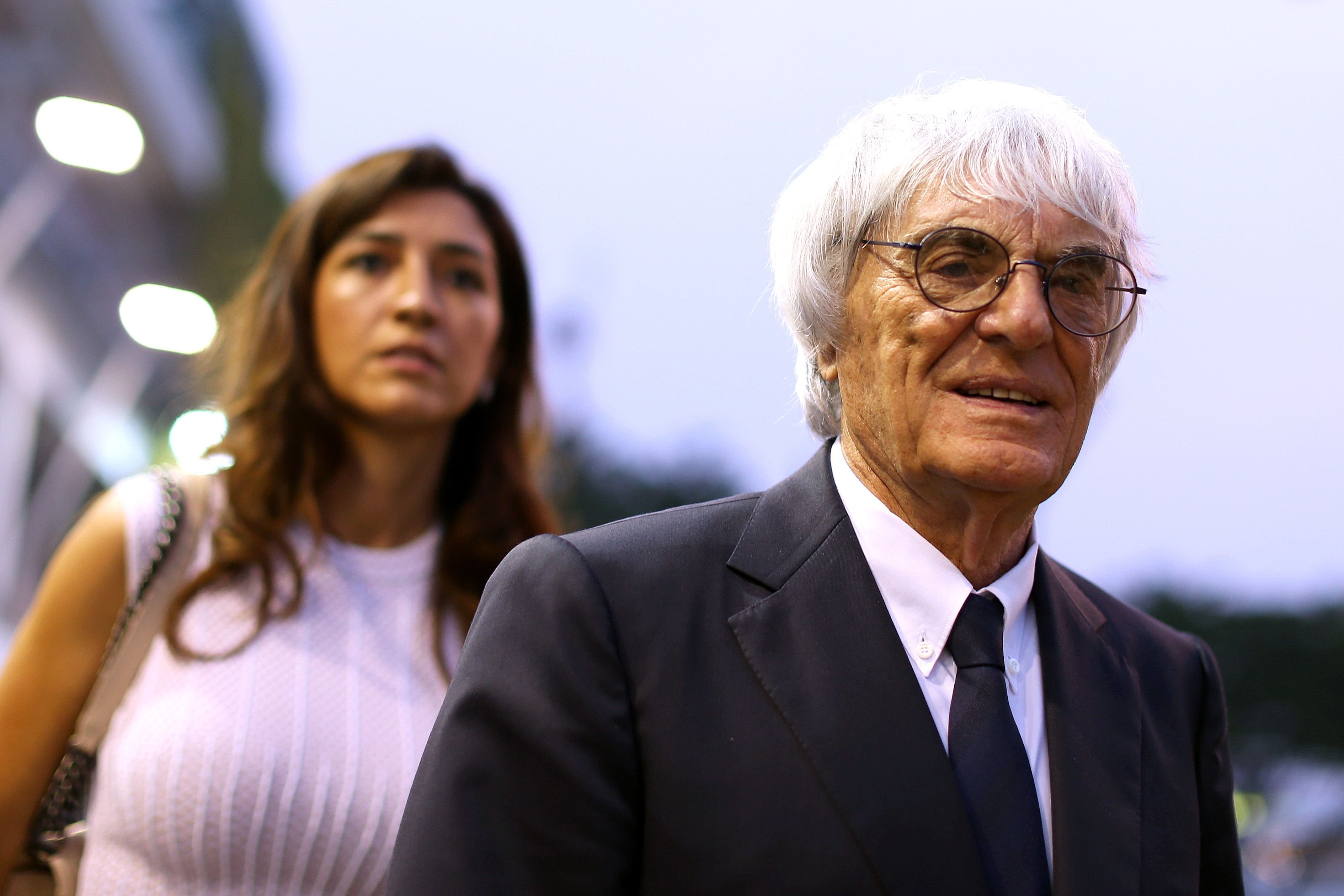 Bernie Ecclestone zusammen mit seiner Frau Fabiana Flosi