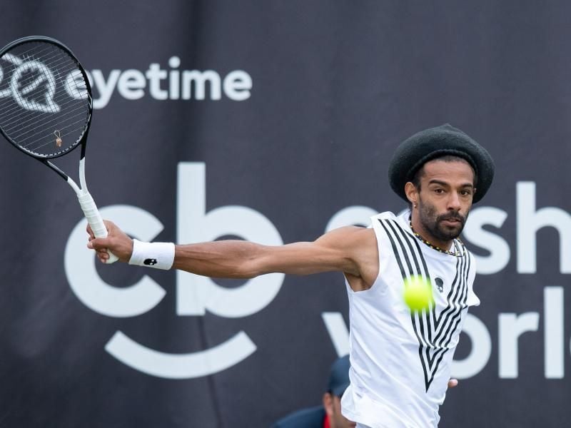 Dustin Brown setzt sich gegen John Millman durch und trifft als nächstes auf Alexander Zverev. Foot: Silas STein Foto: Silas Stein
