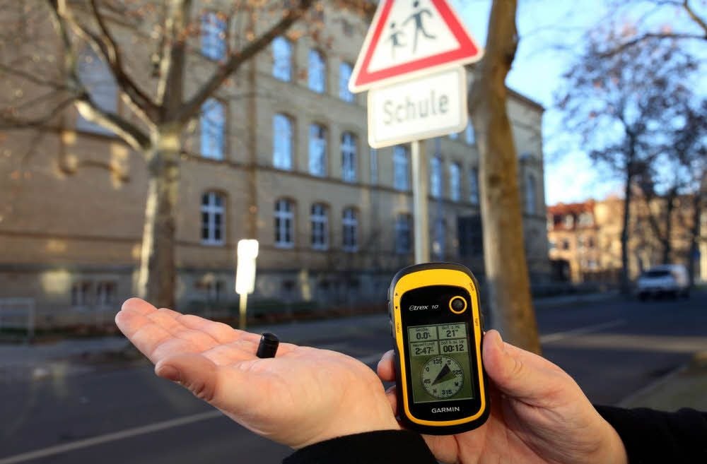 Hier ein gefundener Behälter in der Karlstraße.