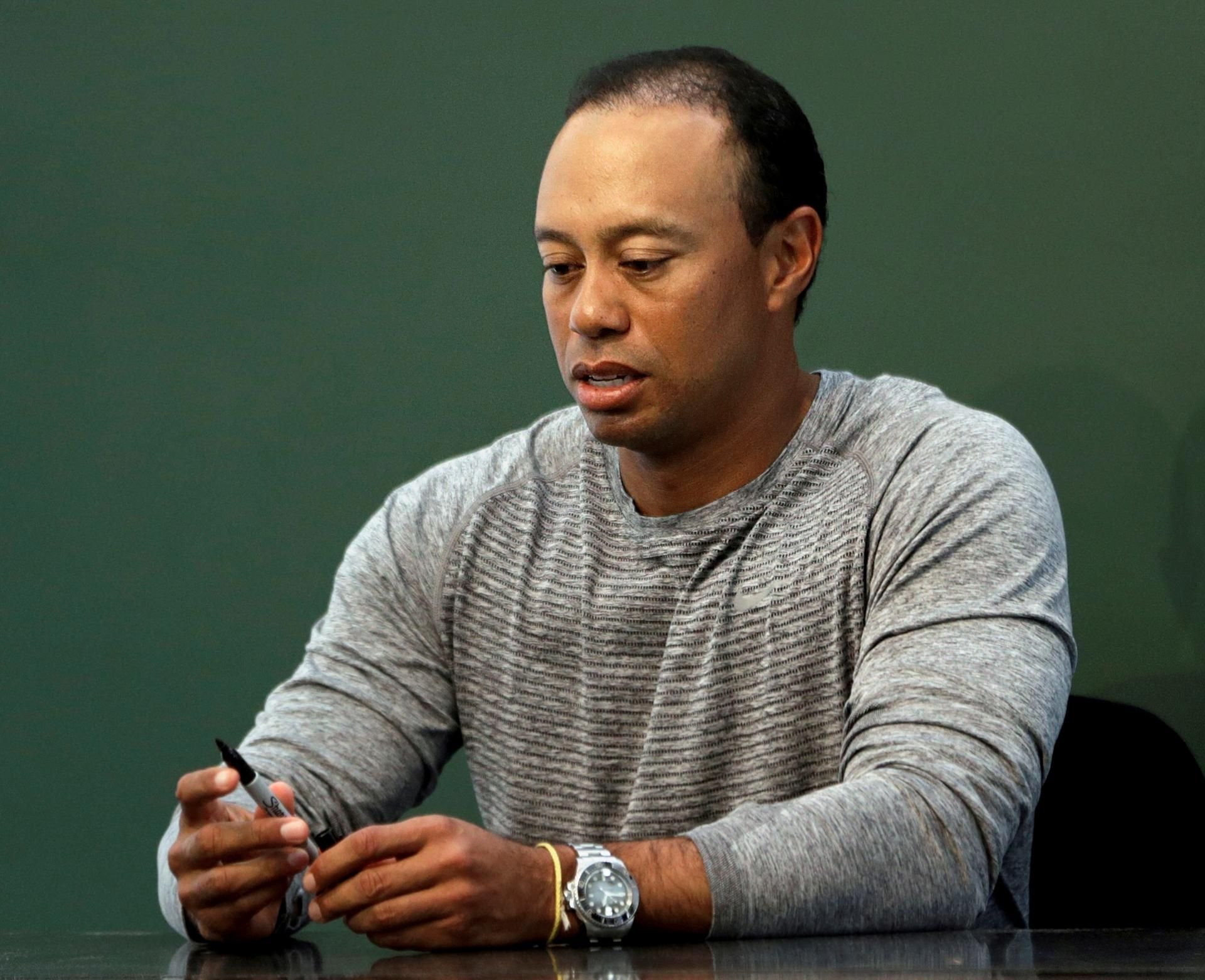 Golf-Legende Tiger Woods bei einer Autogrammstunde in New York.