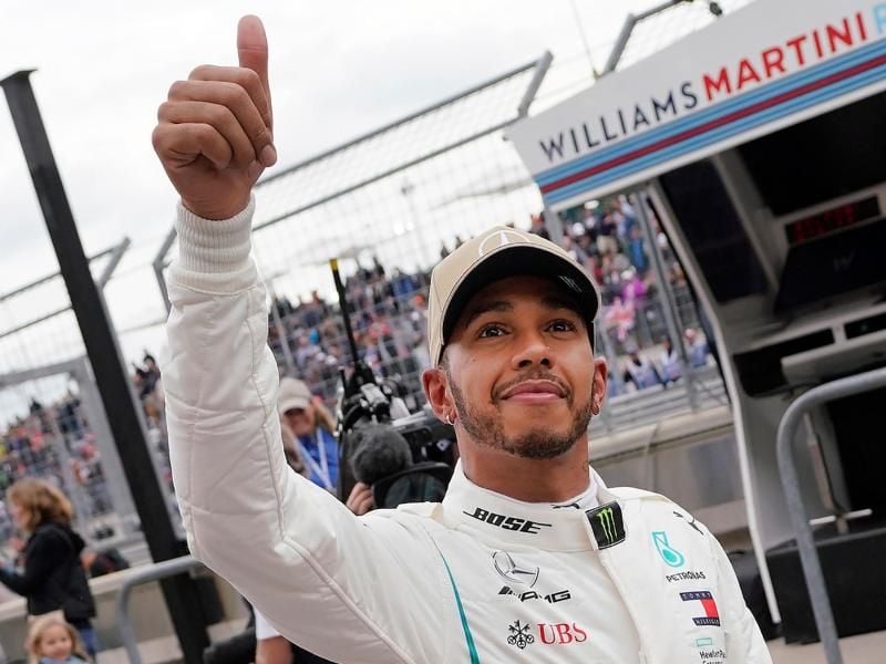 Obenauf: Lewis Hamilton startet in Austin von Startplatz eins. Foto: Darren Abate/FR115 AP