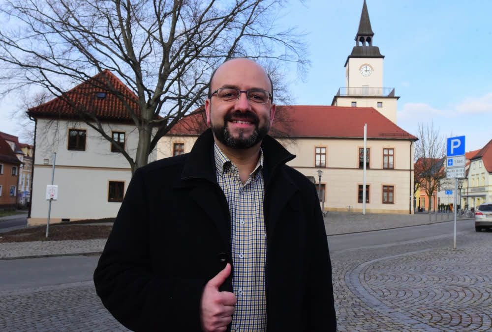 Der Hohenmölsener Andy Haugk kandidiert zum zweiten Mal für das Amt des Bürgermeisters. Seit 2011 ist er erster Mann im Rathaus.