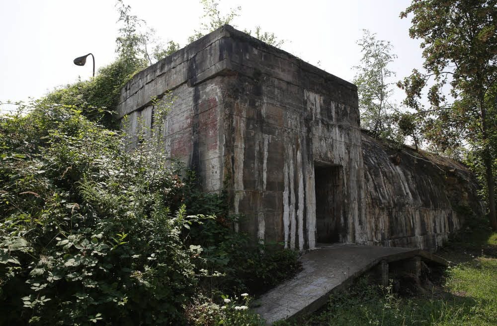 Der Luftschutzbunker von Krumpa von außen.