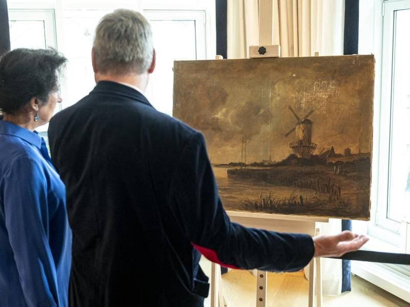 Umstrittenes Van-Gogh-Gemälde im Auktionshaus Dechow. Foto: Axel Heimken/dpa/Archivbild