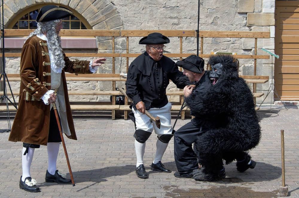 Traditionell beginnt das Brunnenfest mit dem Borlachspiel.
