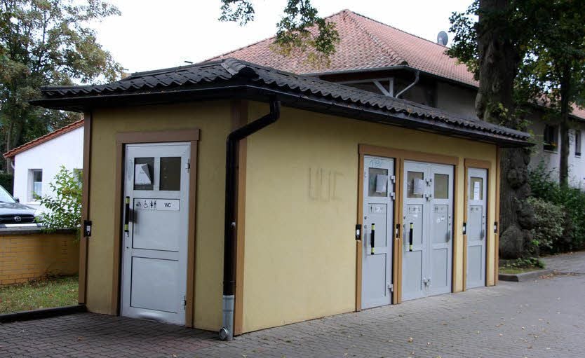 Die Toilettenanlage auf dem Sangerhäuser Friedhof ist derzeit nicht benutzbar.