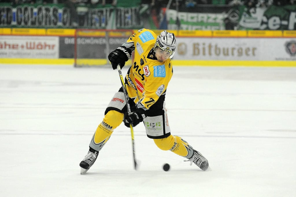 Stürmer Sergej Stas hier 2018 im Trikot der Bayreuth Tigers.