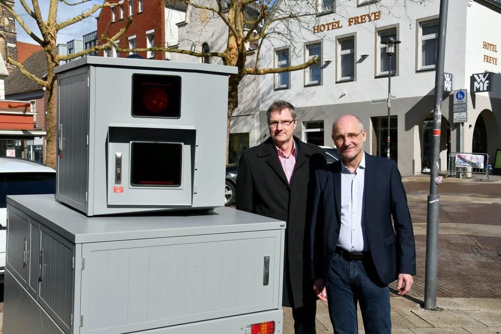 Wer einen Besuch in der Partnerstadt plant, sollte aufpassen. Rheine testet eine Blitzanlage, die lange im Einsatz sein kann.