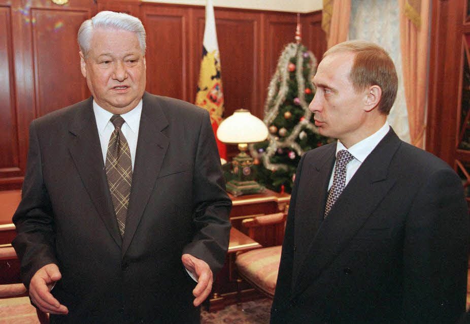 Wladimir Putin im Gespräch mit Boris Jelzin 1999