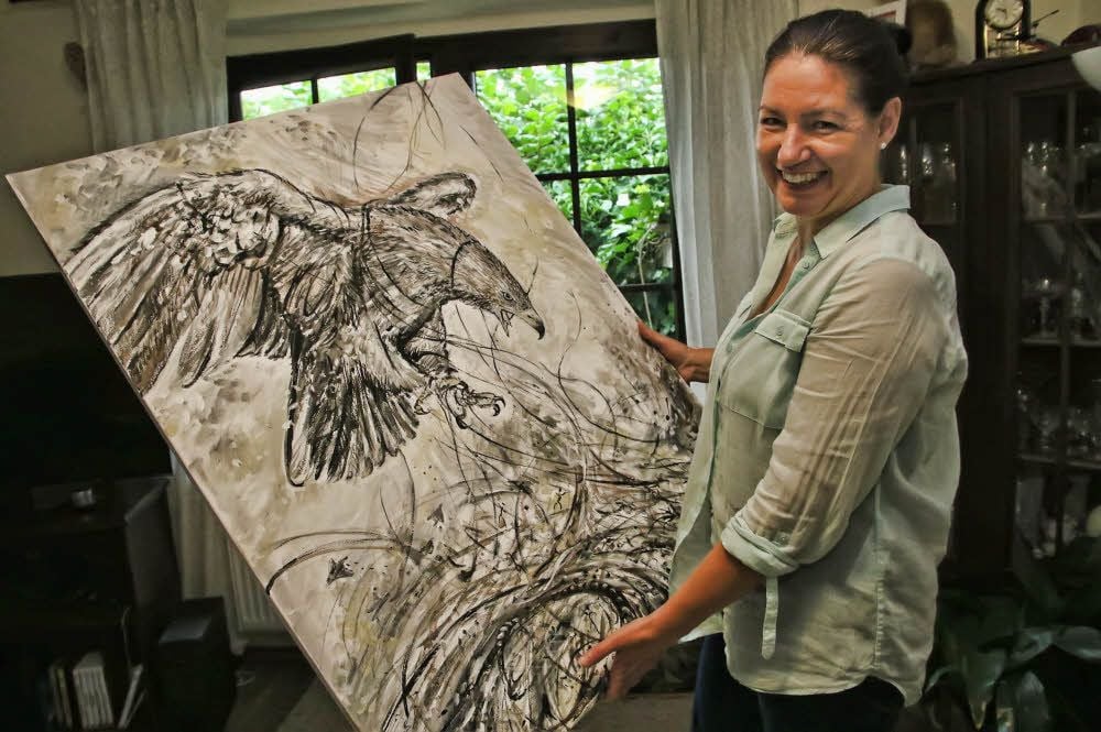 Ines Alig-Petsch aus Schwenda stellt ihr Bild „Freiheit“ ab 10. September in Sankt Andreasberg aus.