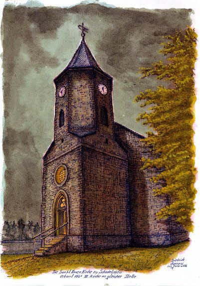 Die Kirche beherbergt einen wunderschönen Taufengel.
