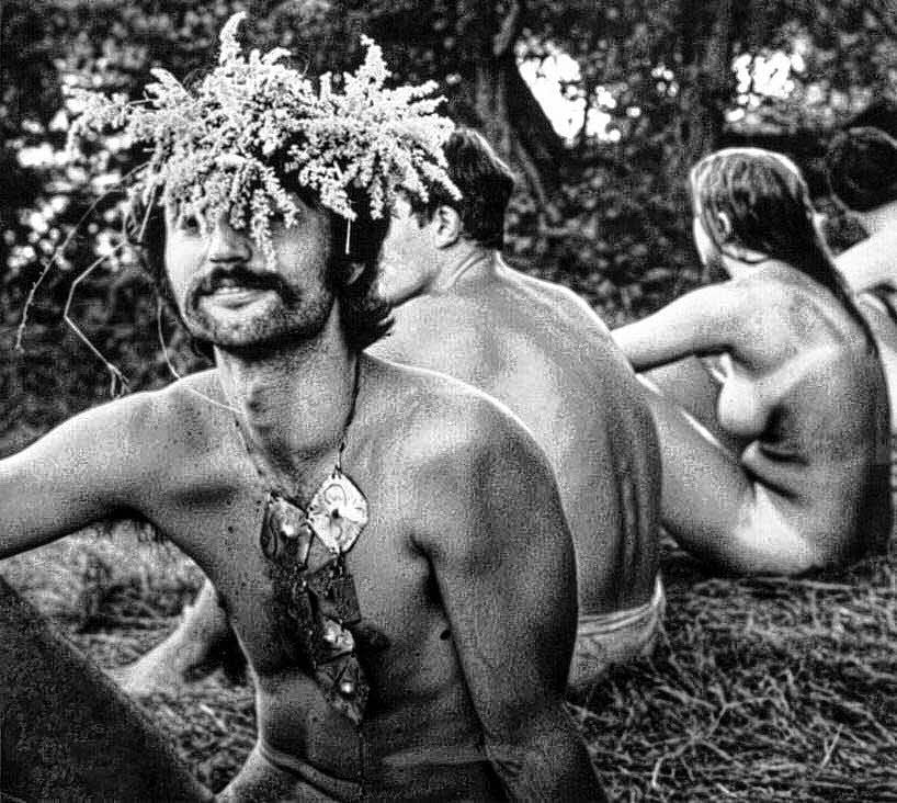 Ein Bild des Friedens: Hippies im August 1969 in Woodstock