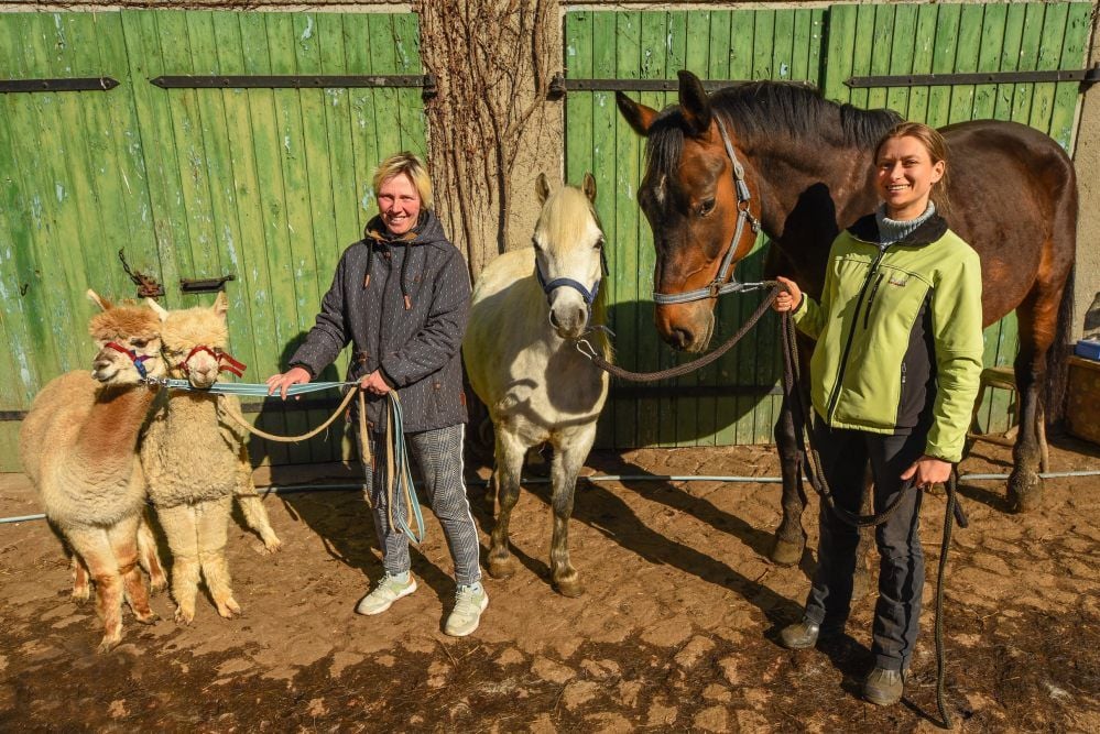 Die Corona-Krise hat den Pferdesportverein Braunsbedra besonders hart getroffen. Sina Anklam vom Vorstand (l.) und Vereinsmitglied Josephin Rienäcker (r.) freuen sich über die große Resonanz.