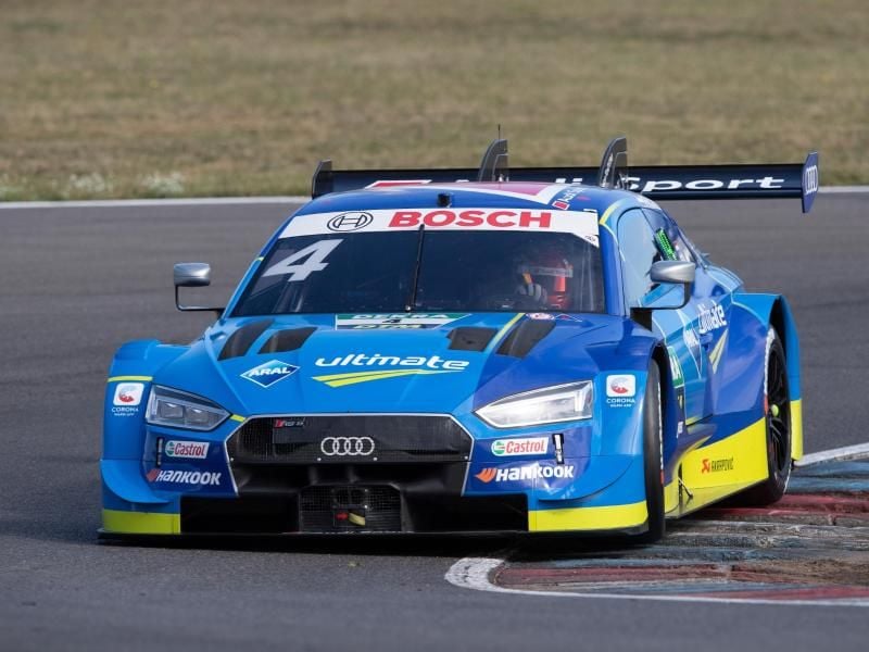 Lokalmatador Robin Frinjs feierte beim Heimrennen in Assen seinen ersten Sieg im Deutschen Tourenwagen-Masters. Foto: Sebastian Kahnert/dpa-Zentralbild/dpa