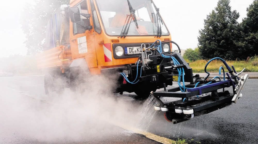 Die Maschine ist im Einsatz.