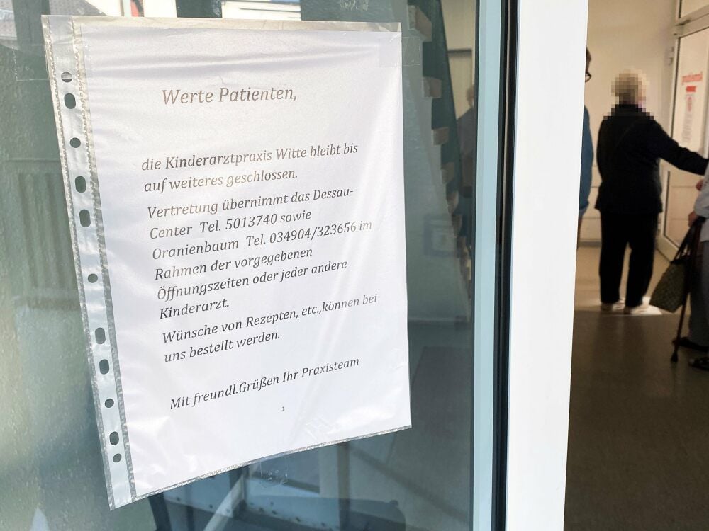 Aushang im MVZ im Auenweg