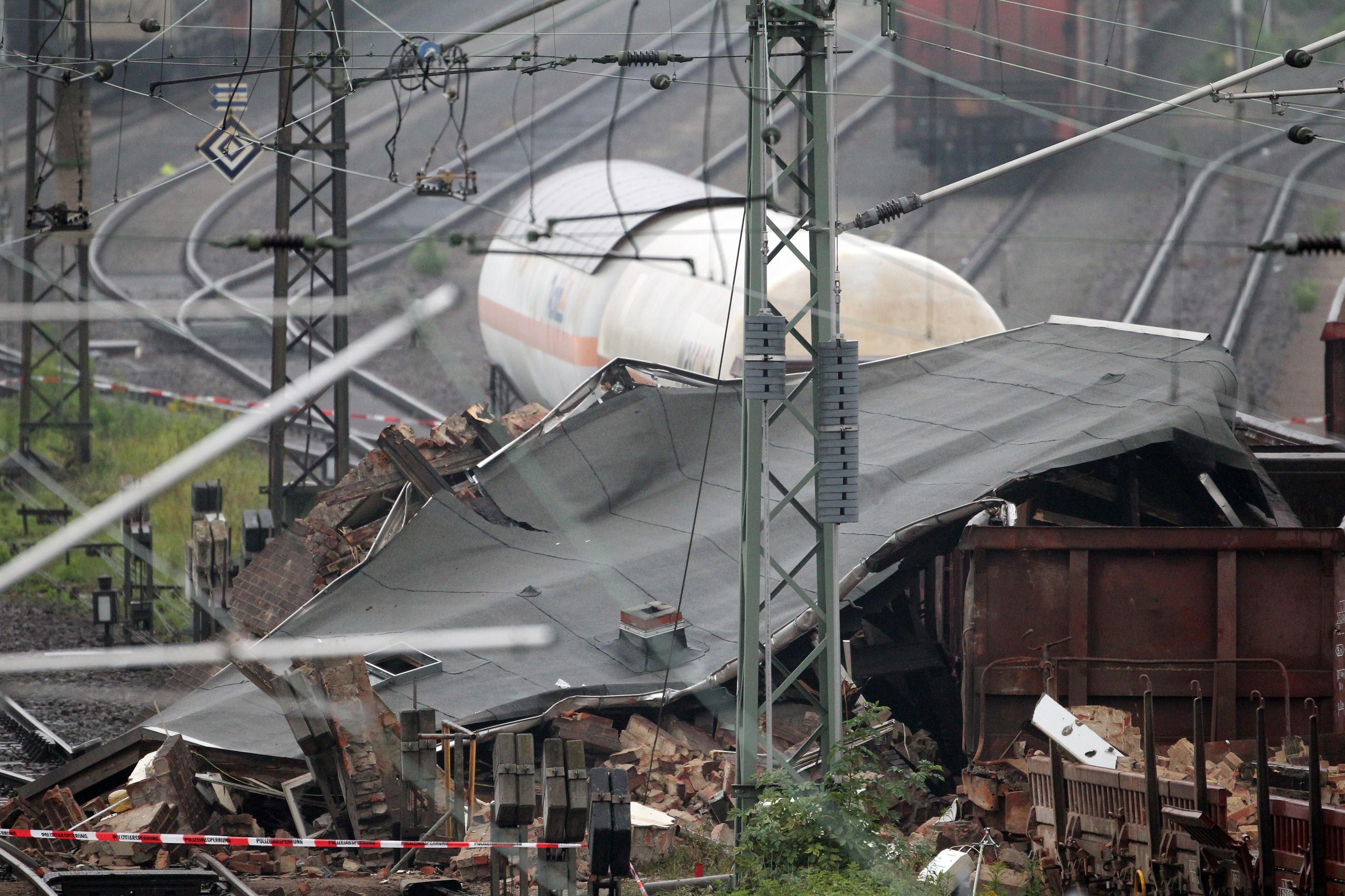 Die Unfallstelle am Güterbahnhof in Leipzig.