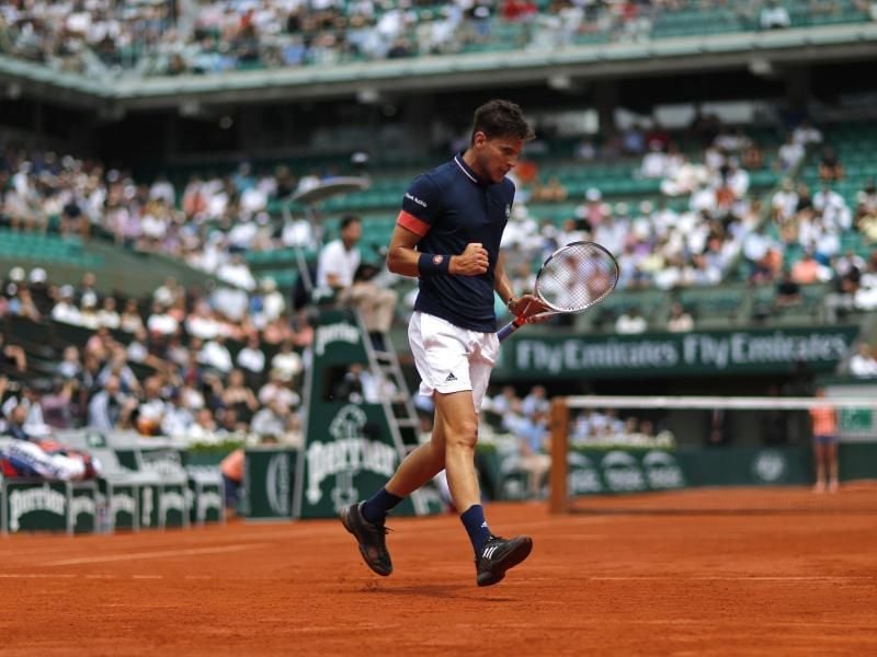 Dominic Thiem ballt die Faust. Der Österreicher steht im Finale der French Open. Foto: Thibault Camus/AP