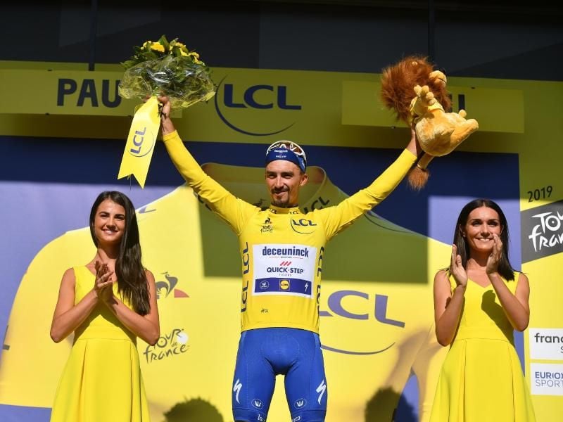 Julian Alaphilippe ist der Spitzenreiter der Tour de France. Foto: David Stockman/BELGA