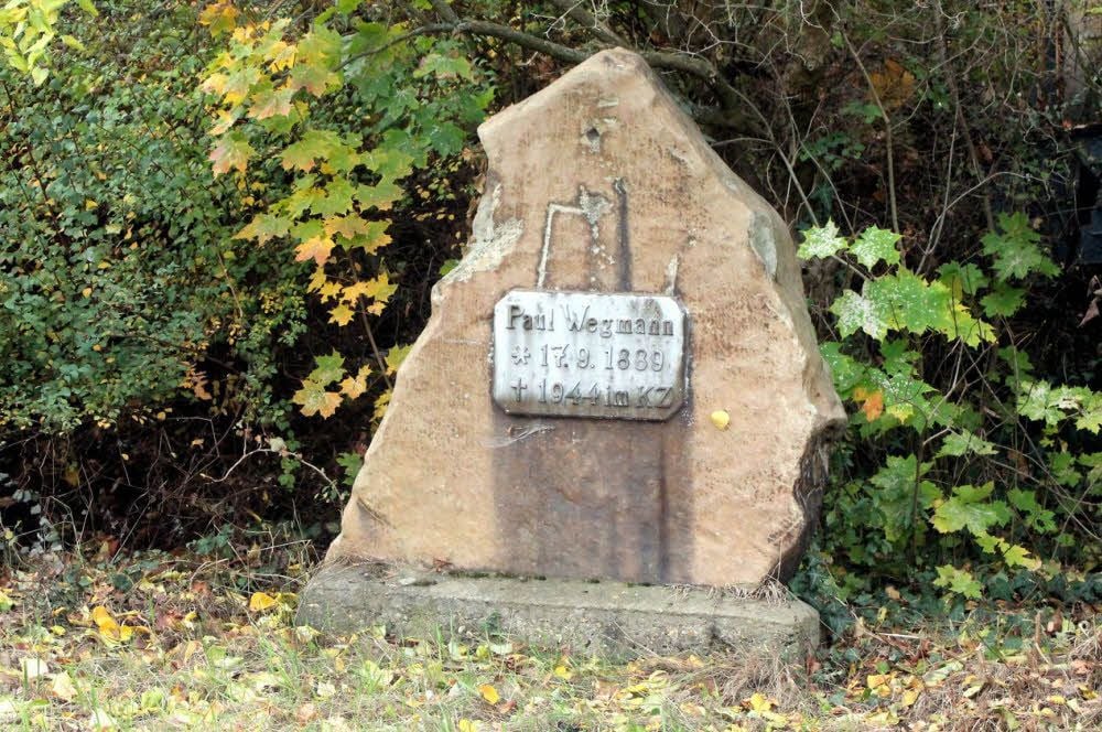 In Zeitz steht ein Gedenkstein am Thomas-Müntzer-Platz, auf dem Wegmanns Todesjahr allerdings falsch angegeben ist.