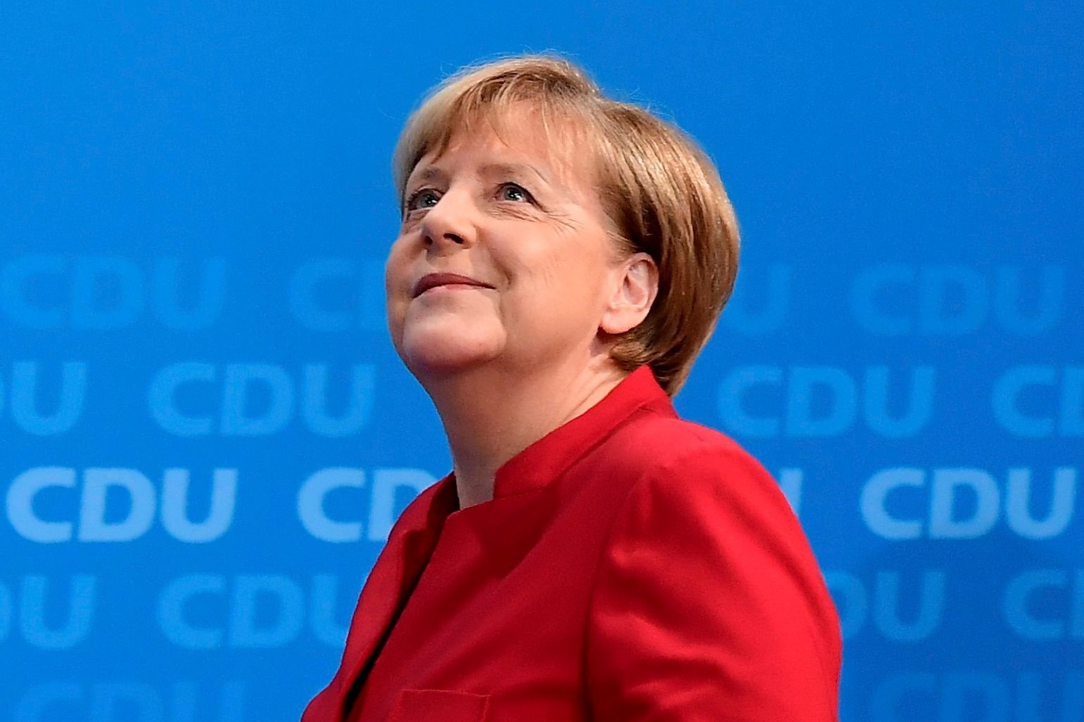 Merkel bei der Pressekonferenz in der CDU-Zentrale in Berlin.