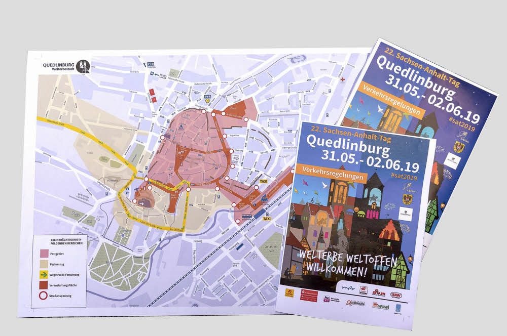 Rund um das Thema Beeinträchtigungen im Straßenverkehr zum Sachsen-Anhalt-Tag informiert ein Flyer.