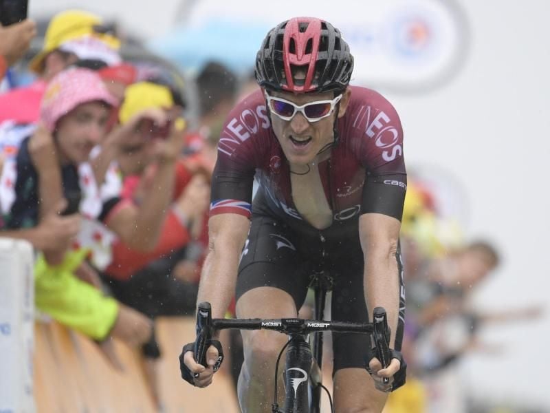 Bei der Tour de France vom Sturzpech verfolgt: Titelverteidiger Geraint Thomas. Foto: Yorick Jansens/BELGA