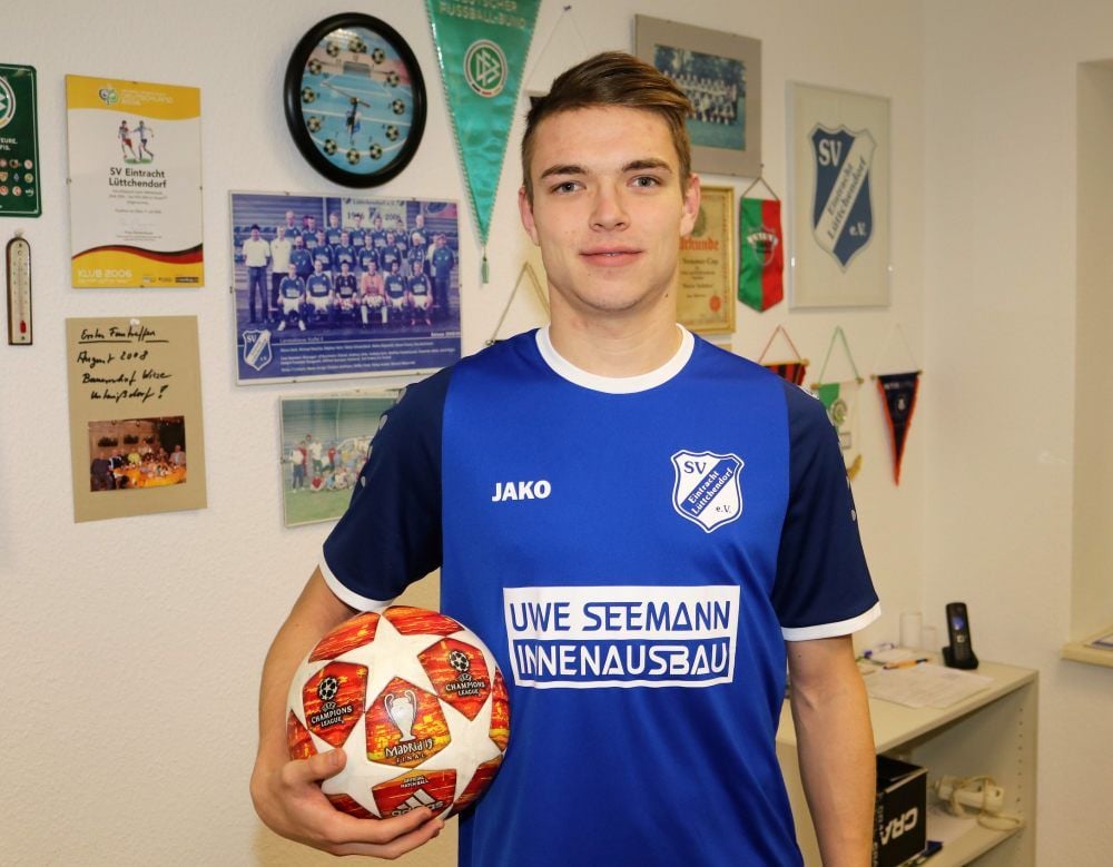 Patrick Neigenfink im Trikot von Eintracht Lüttchendorf.