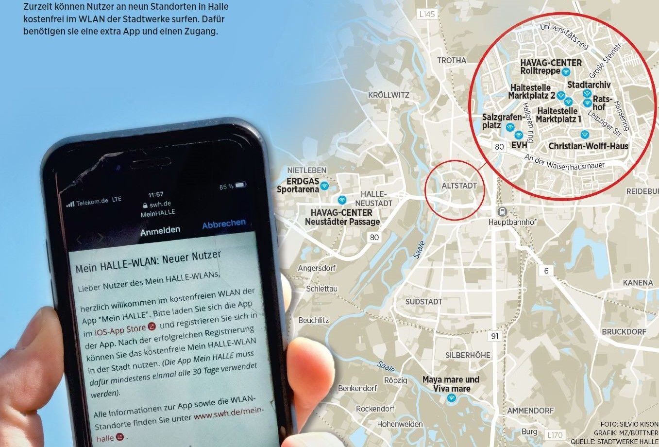 Kostenfreies Wlan in Halle