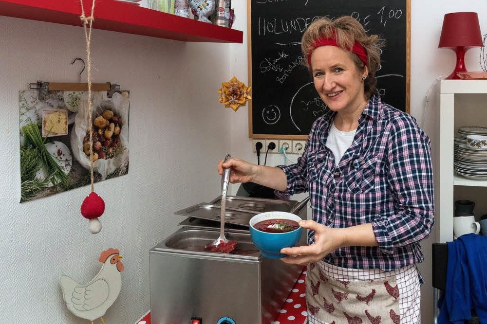 Sabine Pogert ist die Inhaberin des Merseburger „Suppenhuhns“.