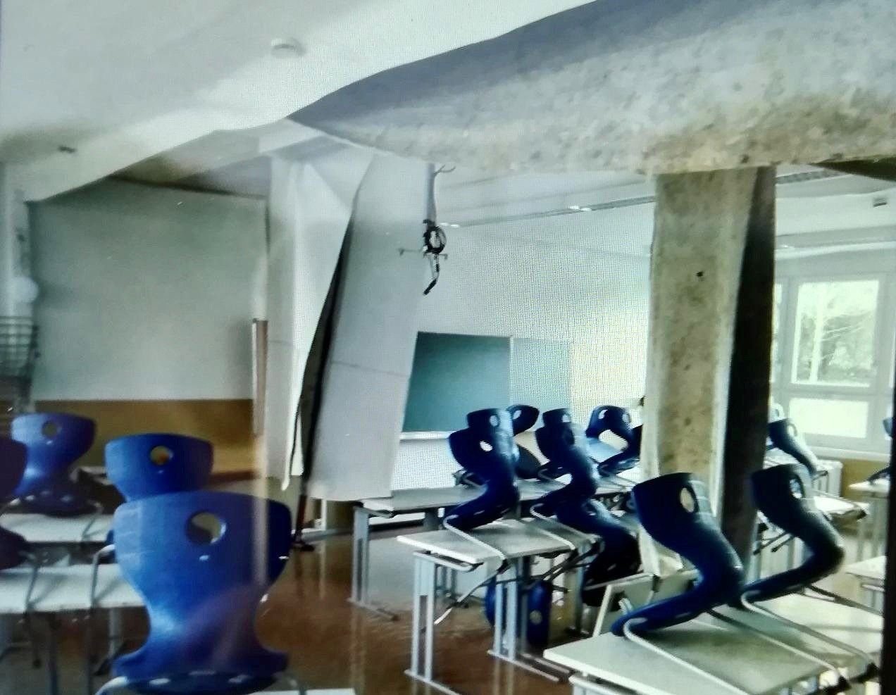 Im Burggymnasium Wettin st ein Gebäude komplett geflutet worden.