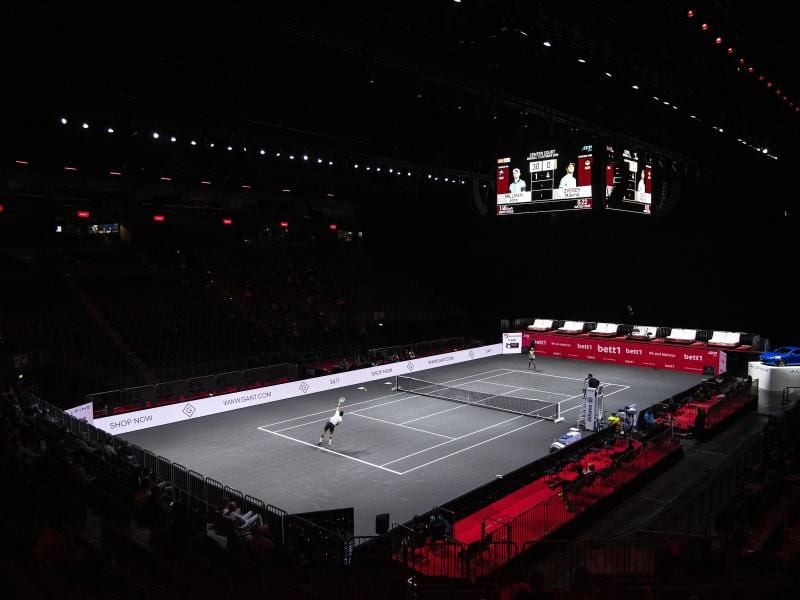 Ohne Zuschauer wird das ATP-Turnier in der Kölner Lanxess-Arena fortgesetzt werden. Foto: Marius Becker/dpa
