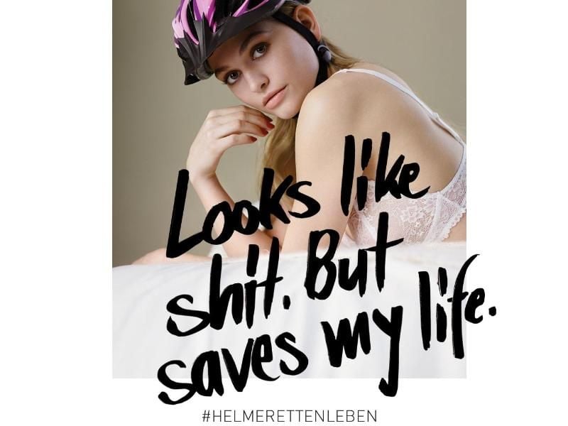 „Germany's Next Topmodel”-Kandidatin Alicija mit Fahrradhelm. Foto: Rankin/Runter vom Gas