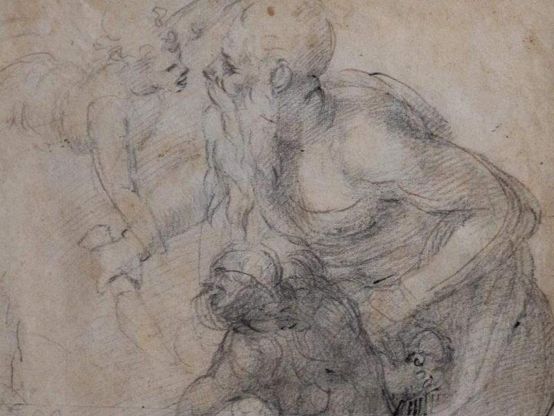 Die Vorderseite von Michelangelos Opferung Isaaks. Foto: Musei Capitolini/Casa Buonarroti