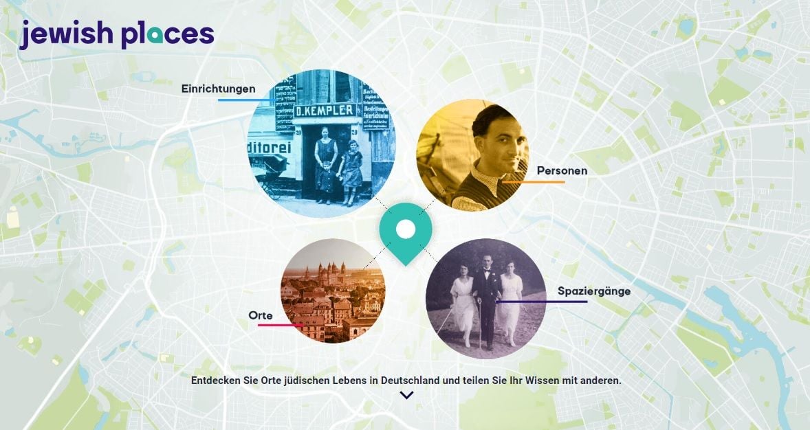 Die Webseite Jewish Places