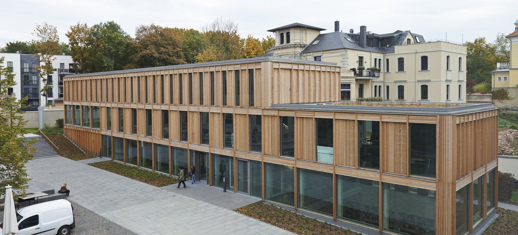 Der Neubau der Bibliothek der Burg Giebichenstein kostete 6,5 Millionen von der EU geförderte Euro