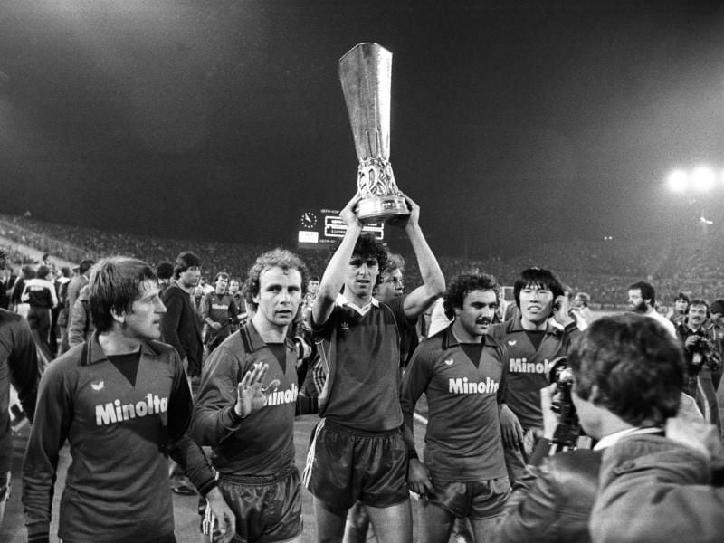 Im Mai 1980 holte Eintracht Frankfurt den Sieg im UEFA-Cup-Finale. Foto: Roland Witschel
