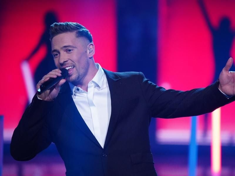 Ramon Roselly im Finale von DSDS im April 2020. Foto: Stefan Gregorowius/dpa