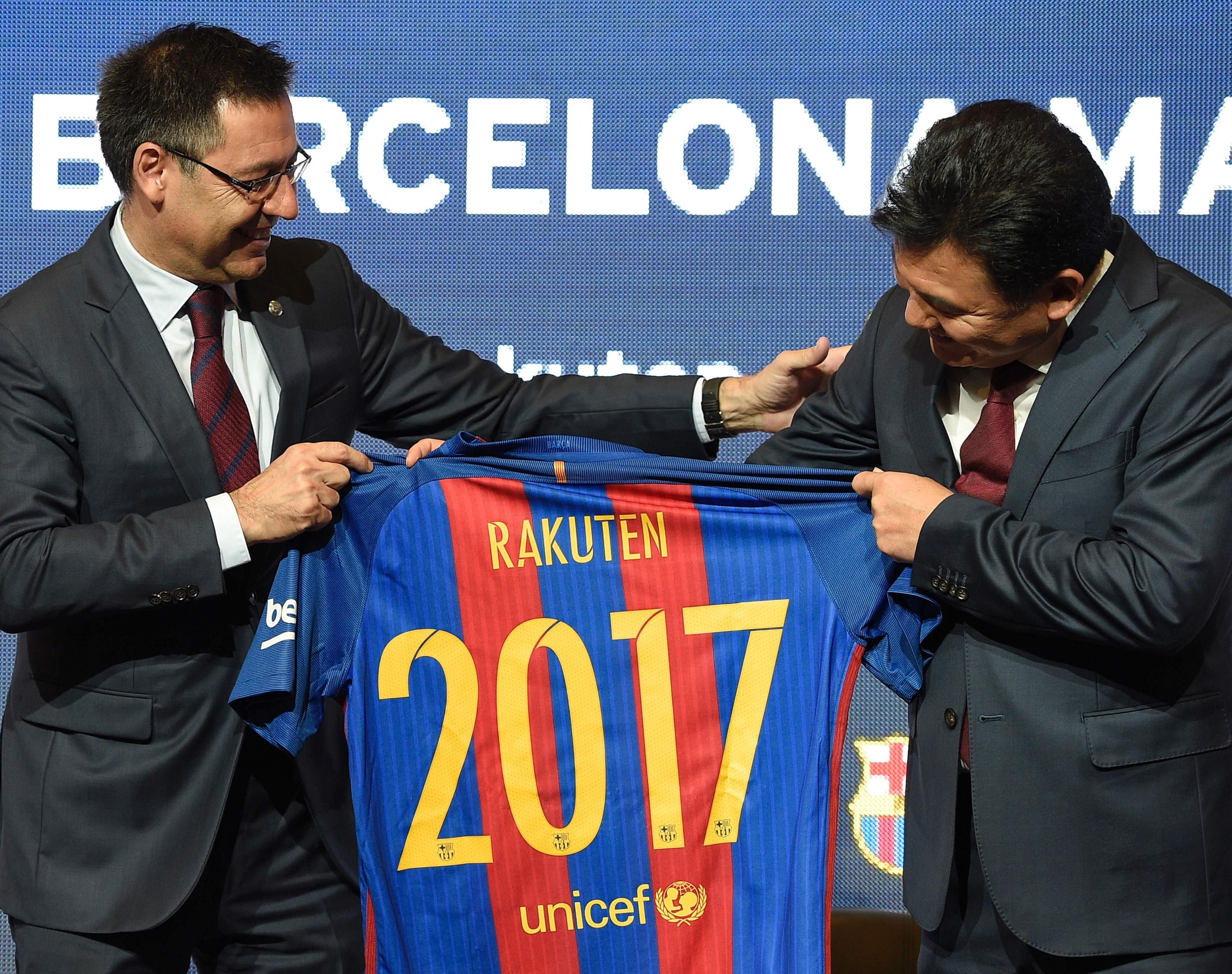 Der neue Trikotsponsor des FC Barcelona ist das japanische Unternehmen Rakuten.