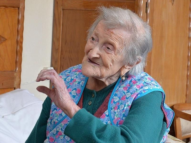 Emma Morano 2016 in ihrer Wohnung in Verbania in Norditalien. Foto: Antonino Di Marco