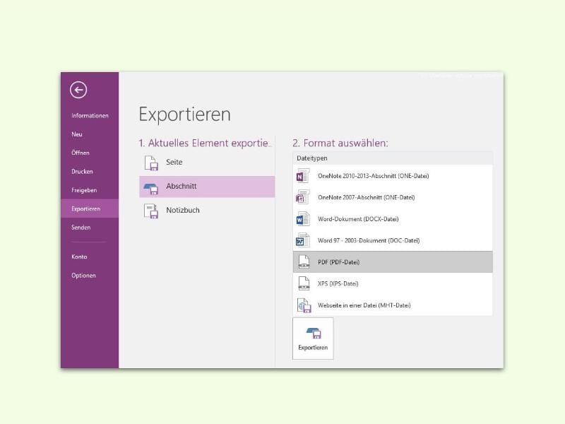 OneNote ist ein digitaler Notizblock, mit dem sich die Einträge auch in ein PDF-Dokument konvertieren lassen. Foto: dpa-infocom