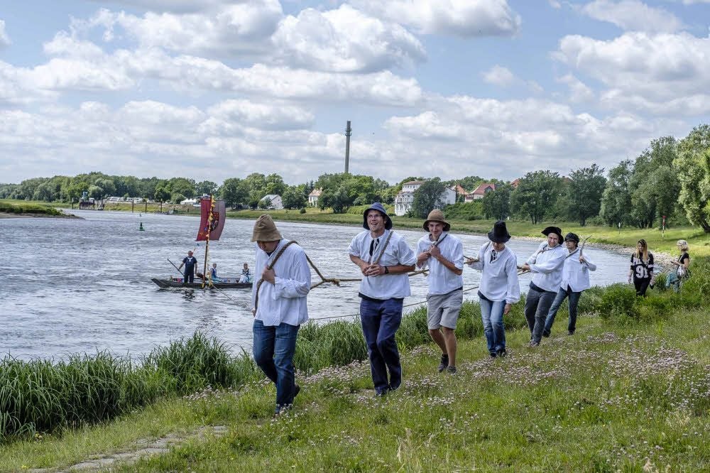 Das Treidelfest an der Coswiger Elbe hat schon Tradition.